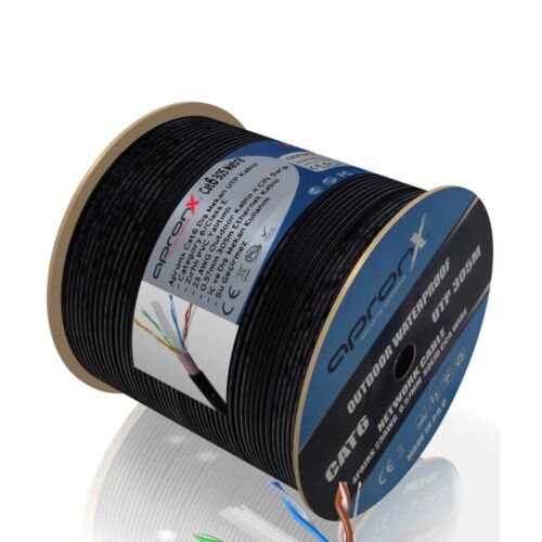 CAT6 UTP PVC Dış Ortam Siyah Renk Kablo